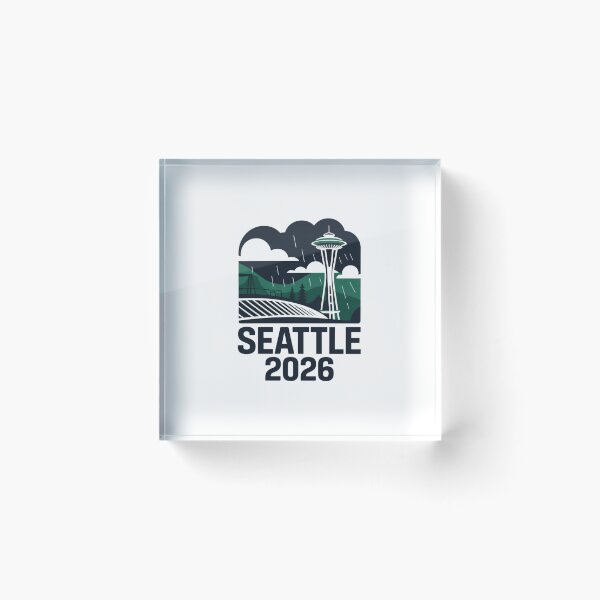 Item preview, Seattle 2026  Space Needle Stadium Skyline T-Shirt V19 designed and sold by DarylWelsh2024.