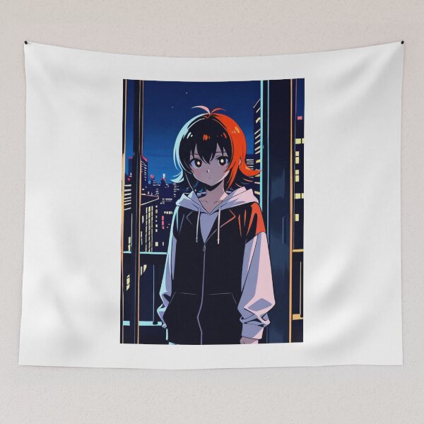 Item preview, Anime - Girl Hoodie Urban Night City designed and sold by AnimeShin.