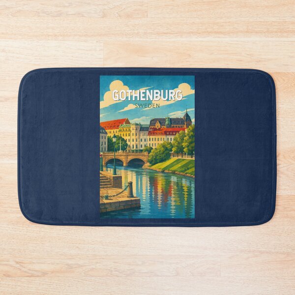 Item preview, Gothenburg Sweden Illustration Travel Art Vintage designed and sold by KrisSidDesigns.