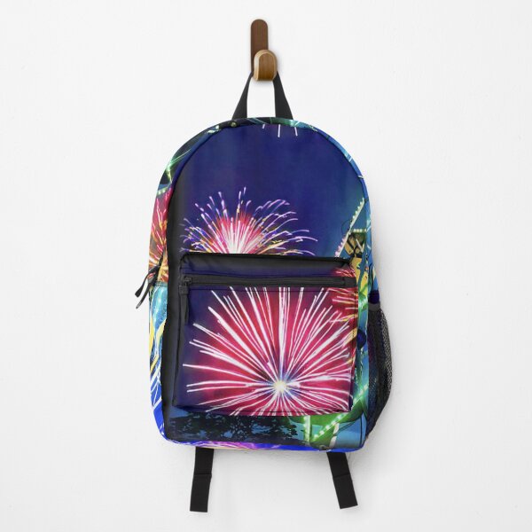 Item preview, Magical Carnival Ferris Wheel Colorful Fireworks Patriotic Night Summer Festival Art designed and sold by KrystinaGiGi.