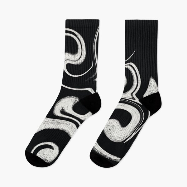 Item preview, Abstract Black and White Swirls - Liquid Marble Fluid Pattern designed and sold by CaramelCo.
