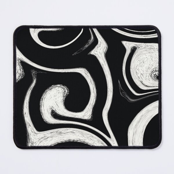 Item preview, Abstract Black and White Swirls - Liquid Marble Fluid Pattern designed and sold by CaramelCo.
