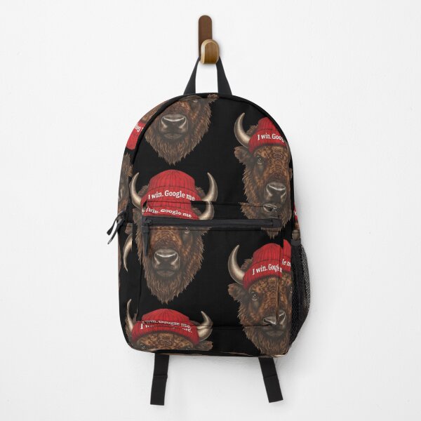 Item preview, I Win Google-Me Funny Buffalo Meme Bison Beanie Graphic designed and sold by jinajinawoodood.