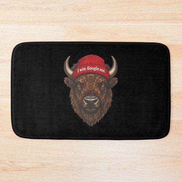 Item preview, I Win Google-Me Funny Buffalo Meme Bison Beanie Graphic designed and sold by jinajinawoodood.