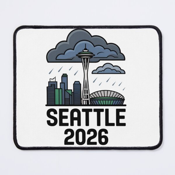 Item preview, Seattle 2026  Space Needle Stadium Skyline T-Shirt V21 designed and sold by DarylWelsh2024.
