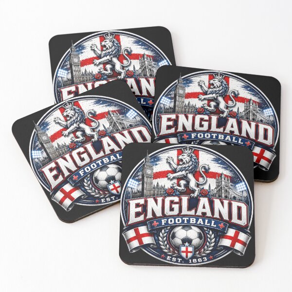 Item preview, England Football Badge Logo – Hardcore Soccer Supporter Tee designed and sold by TKOprintdesigns.