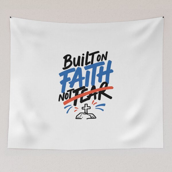 Item preview, Built On Faith Not Fear Christian Streetwear designed and sold by IslandTyped.