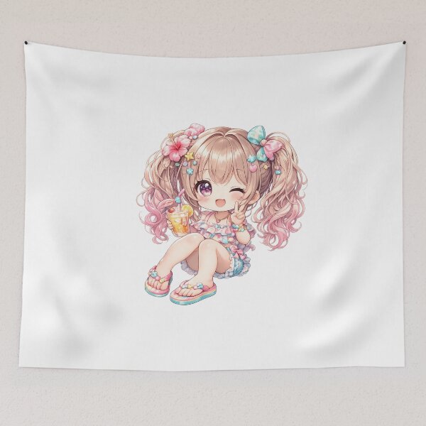 Item preview, Summer Flip Flop Chibi Girl designed and sold by konkapo00.