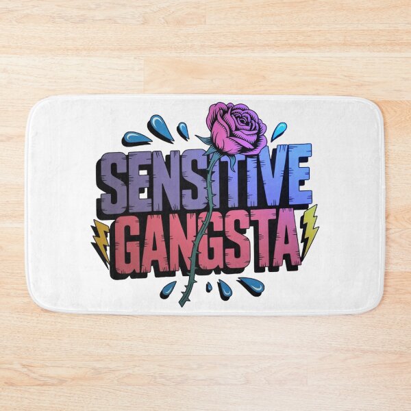 Item preview, Sensitive Gangsta Neon Rose Graphic Design - Retro Aesthetic designed and sold by MerchlyMike.