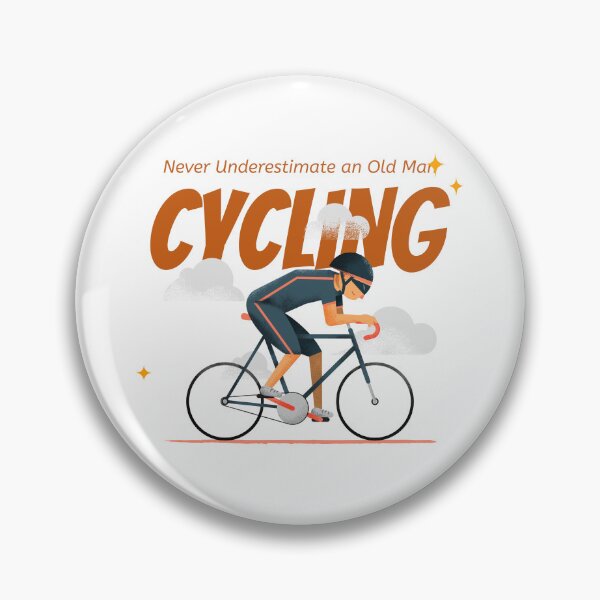 Item preview, Never Underestimate an Old Man Cycling designed and sold by MagnumVeritasPrints.
