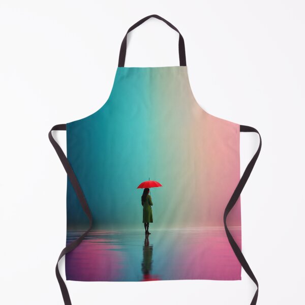 Item preview, Minimalist Woman with Red Umbrella Colorful Reflection Art designed and sold by PrimePrintLab.