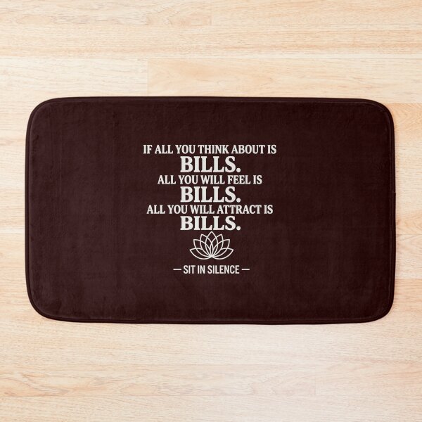 Item preview, Bills Focus Mindset Stoic Abundance Quote—Noir Lotus.  designed and sold by SitInSilence24.