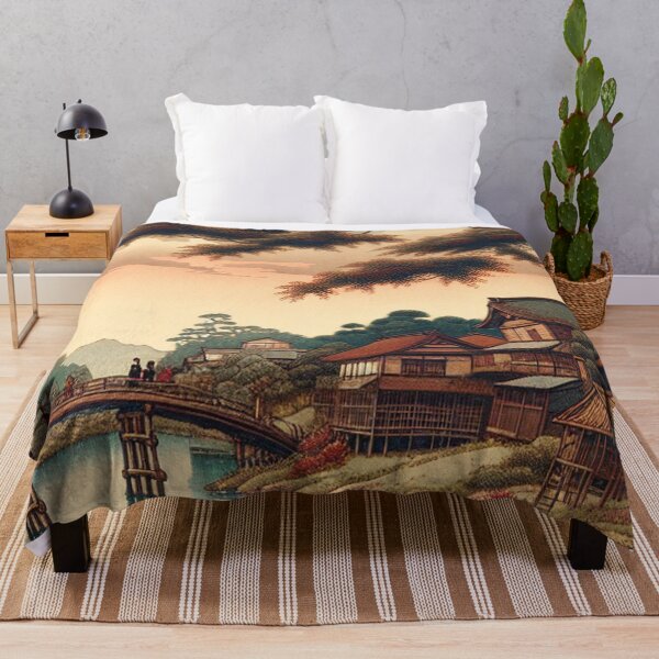 Item preview, Grand Forks Ukiyo-e Wall Art Japanese Style Red River Landscape designed and sold by Vandy Fullam.