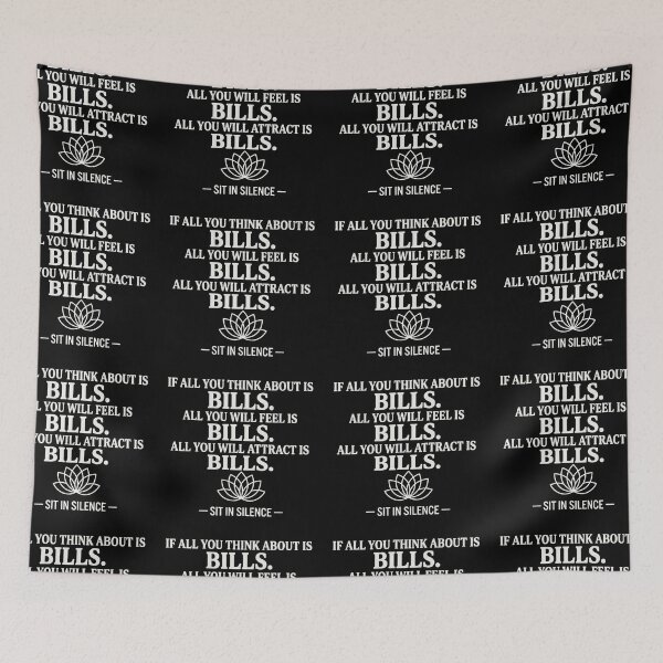 Item preview, Bills Focus Mindset Stoic Abundance Quote—Noir Lotus.  designed and sold by SitInSilence24.