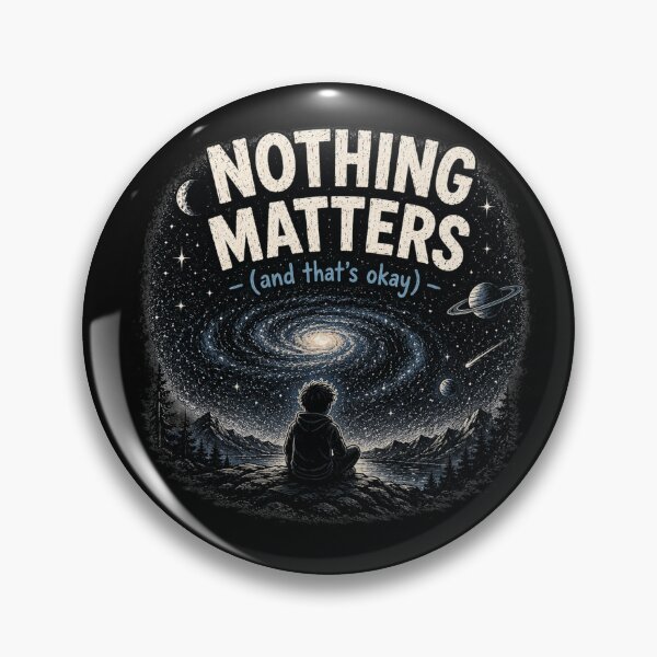 Item preview, Nothing Matters And That’s Okay Cosmic Aesthetic Quote T-Shirt Design designed and sold by MrDev.