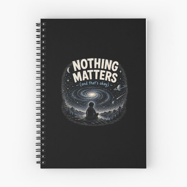 Item preview, Nothing Matters And That’s Okay Cosmic Aesthetic Quote T-Shirt Design designed and sold by MrDev.