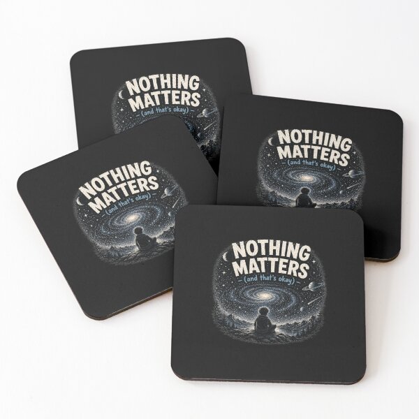 Item preview, Nothing Matters And That’s Okay Cosmic Aesthetic Quote T-Shirt Design designed and sold by MrDev.