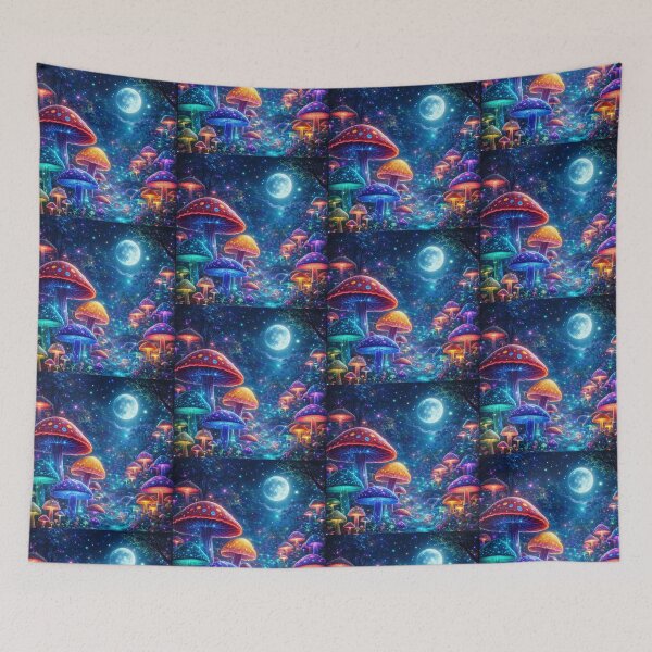 Item preview, Moonlit Mushroom Forest – Fantasy Art designed and sold by Dogandesighn.