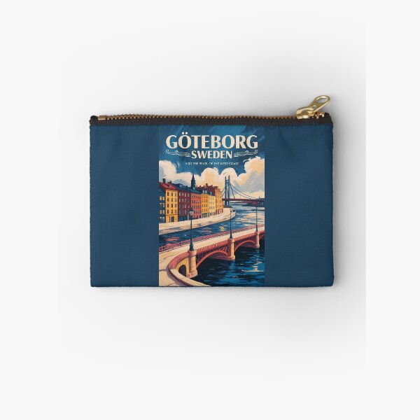 Item preview, Gothenburg Sweden Waterfront Illustration Travel Art Vintage designed and sold by KrisSidDesigns.