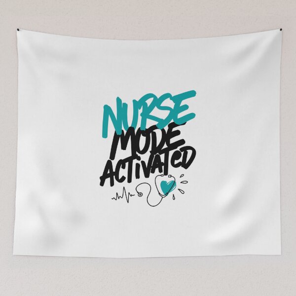 Item preview, Nurse Mode Activated Funny Nursing Art designed and sold by IslandTyped.