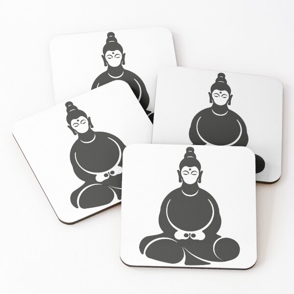 Item preview, Buddha Meditation Silhouette Black and White Zen Yoga Poster Decor designed and sold by Keltoi-art.