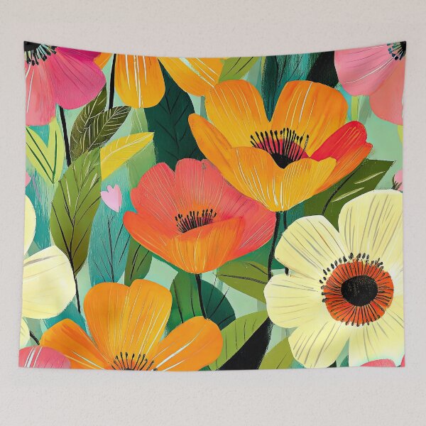 Item preview, Vibrant Colorful Floral Meadow Modern Contemporary  designed and sold by DEC02.