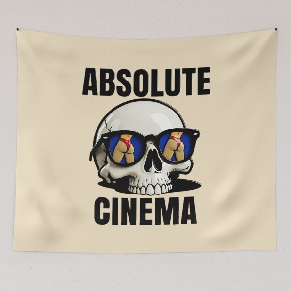 Item preview, Absolute Cinema Skull Sunglasses Graphic — Funny Meme Culture Streetwear designed and sold by SkTee2k.