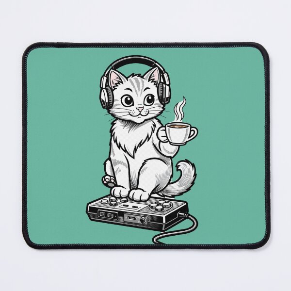 Item preview, Vintage Gamer Cat | Coffee Controller | Retro Screenprint Mug designed and sold by The Cartridge Club.