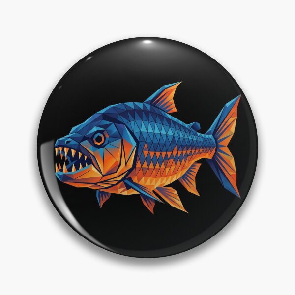 Item preview, Modern Geometric Low Poly Goliath Tigerfish designed and sold by DuckOddity.