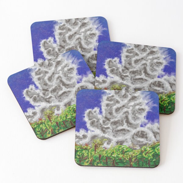 Item preview, Clouds Orchard Impressionist Painting Blue Sky Poster Nature Art designed and sold by Keltoi-art.