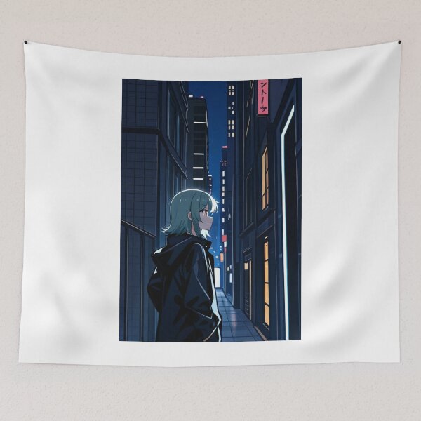 Item preview, Anime - Girl Night Alley Contemplation designed and sold by AnimeShin.