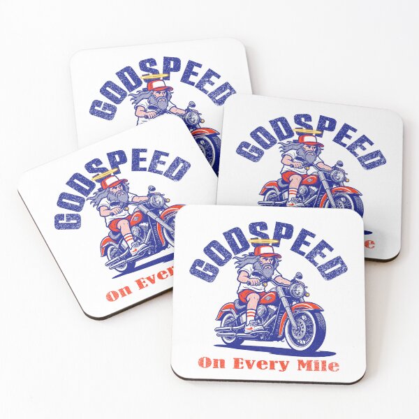 Item preview, Godspeed On Every Mile Vintage Retro Motorcycle Graphic designed and sold by HB Shirts.