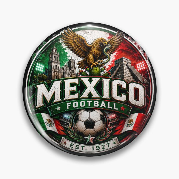 Item preview, Mexico Football Badge Logo – Hardcore Soccer Fan Crest designed and sold by TKOprintdesigns.