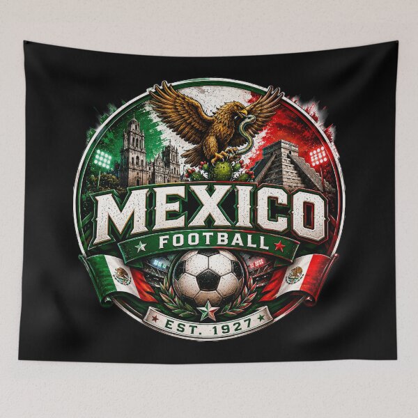 Item preview, Mexico Football Badge Logo – Hardcore Soccer Fan Crest designed and sold by TKOprintdesigns.