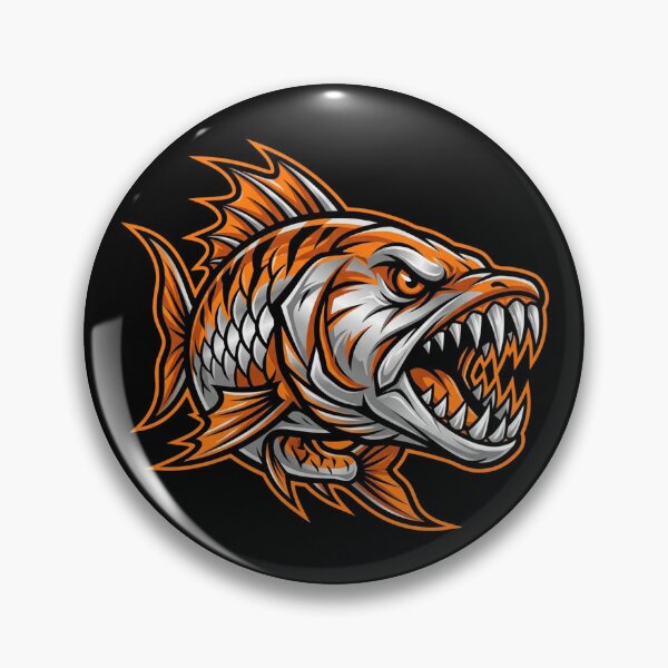 Item preview, Aggressive Goliath Tigerfish Monster Fishing Mascot designed and sold by DuckOddity.