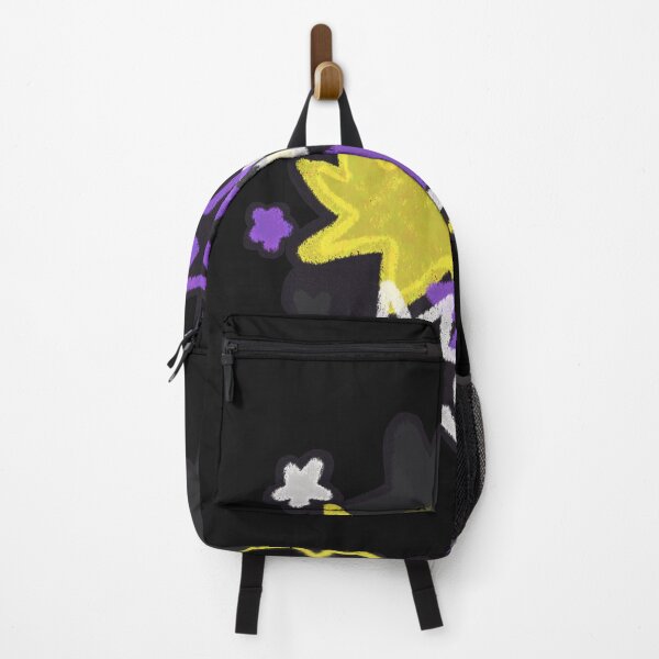 Item preview, Non-Binary Starry Pride Flag Art | Yellow, Gray, Purple and White Star Burst Design designed and sold by ghostieking.