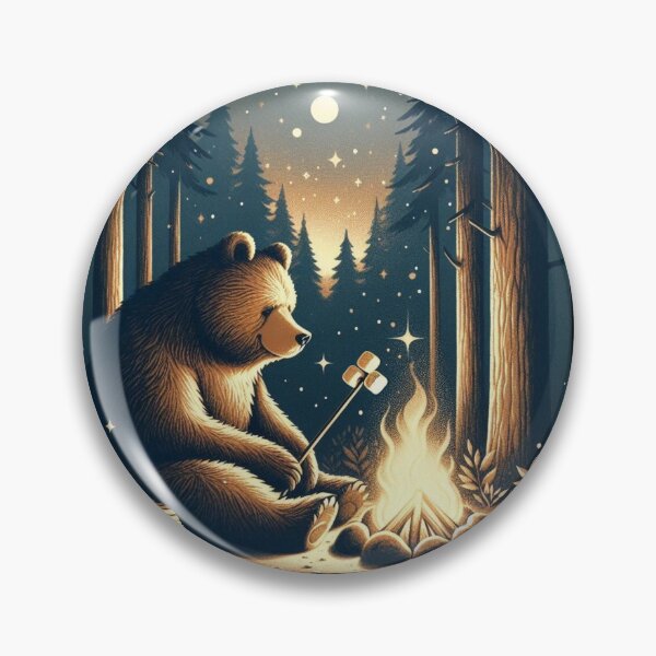 Item preview, Campfire Bear – Cozy Night Art designed and sold by Dogandesighn.