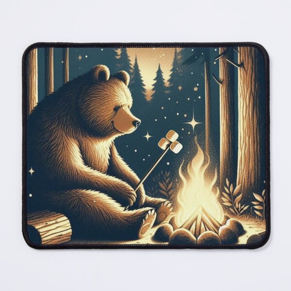 Item preview, Campfire Bear – Cozy Night Art designed and sold by Dogandesighn.