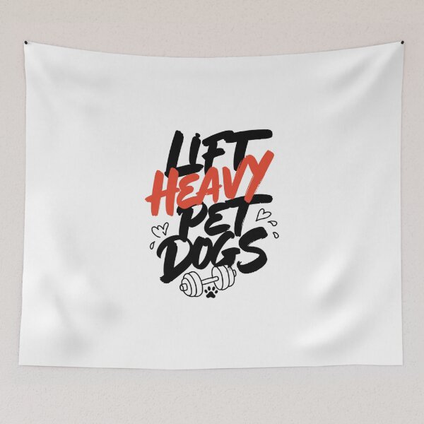 Item preview, Lift Heavy Pet Dogs Funny Fitness Art designed and sold by IslandTyped.