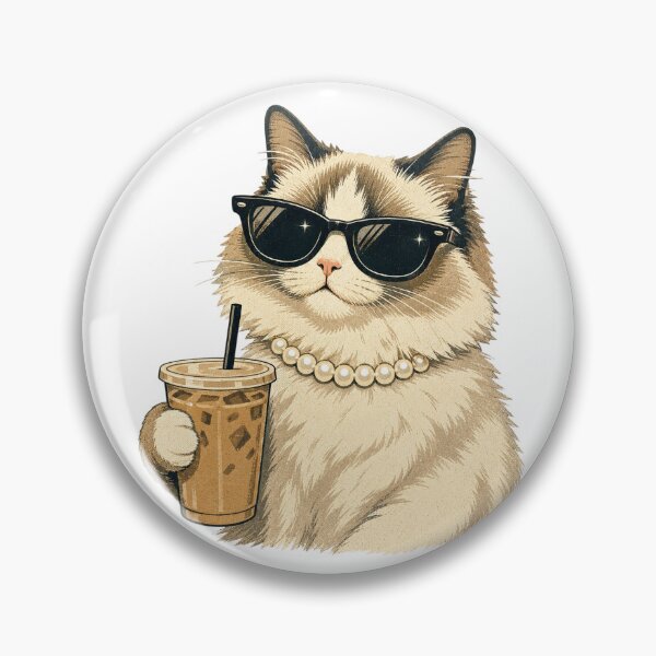 Item preview, Cool Ragdoll Cat Coffee Lover Design designed and sold by BrandyandBeyond.