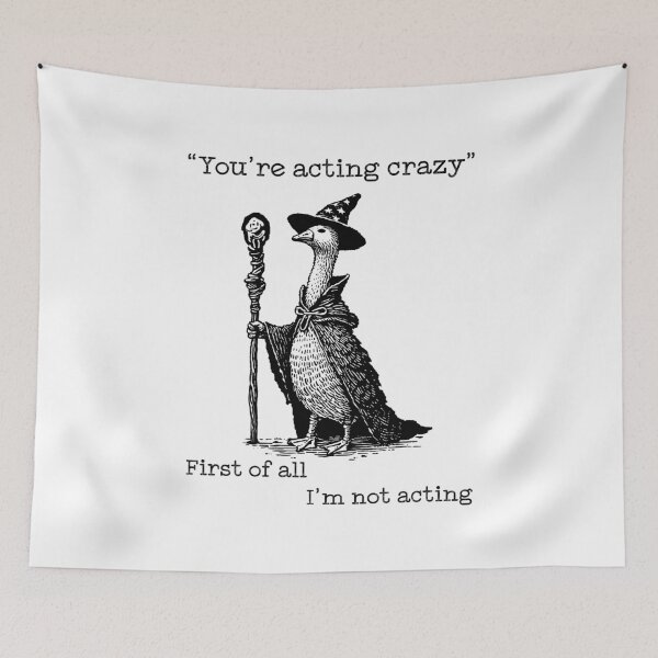 Item preview, Wizard Goose “I’m Not Acting”  Funny Sarcastic Fantasy Meme  designed and sold by witchlingart.