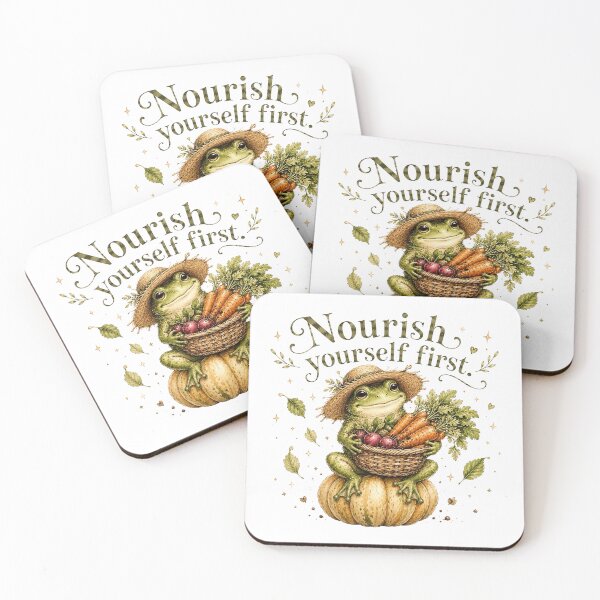 Item preview, Nourish Yourself First Veggie Frog Farmers Market designed and sold by AQUILAKREO.