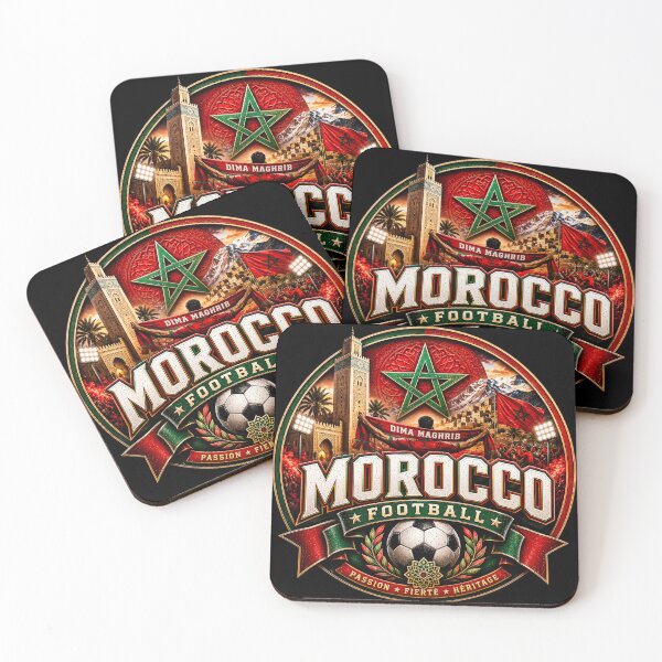 Item preview, Morocco Football Badge Logo – Hardcore Soccer Fan Design designed and sold by TKOprintdesigns.