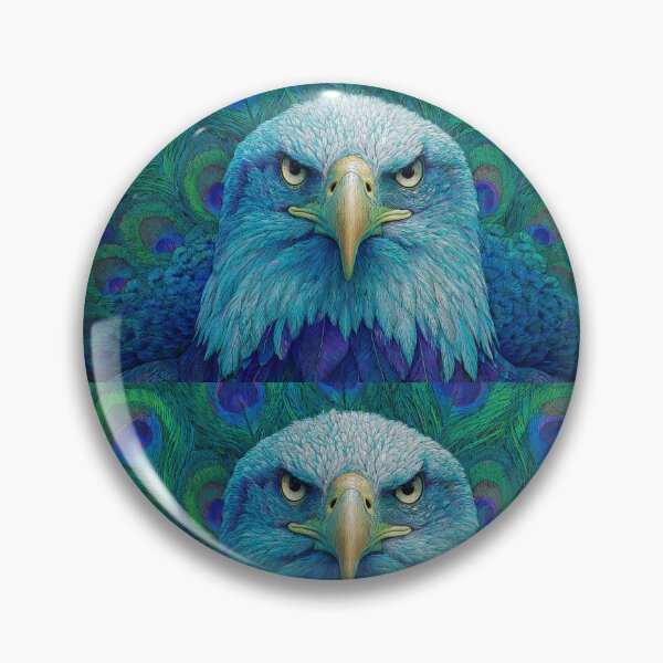 Item preview, Peacock-Eagle Monarch | Regal Hybrid Fantasy Portrait designed and sold by TreatLLC.