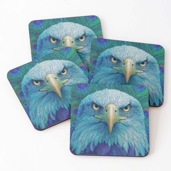 Item preview, Peacock-Eagle Monarch | Regal Hybrid Fantasy Portrait designed and sold by TreatLLC.