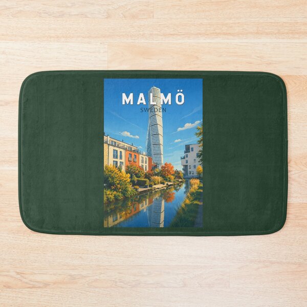 Item preview, Malmo Sweden Illustration Travel Art Vintage designed and sold by KrisSidDesigns.