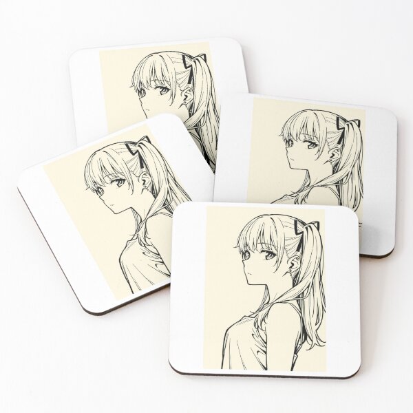 Item preview, Anime - Girl Ponytail Thoughtful Portrait designed and sold by AnimeShin.