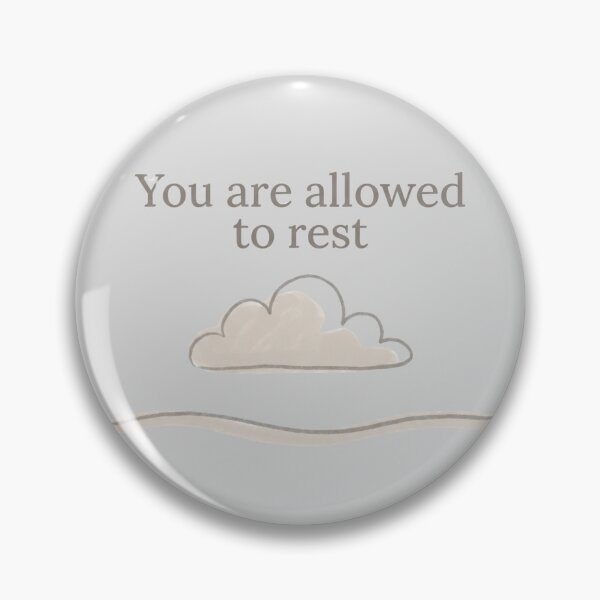 Item preview, You Are Allowed To Rest Minimalist Self Care Quote and Cloud designed and sold by Ortsas.