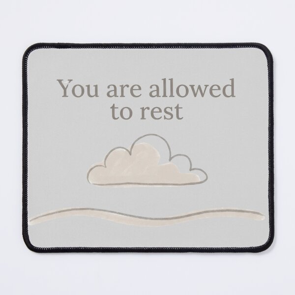 Item preview, You Are Allowed To Rest Minimalist Self Care Quote and Cloud designed and sold by Ortsas.