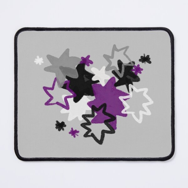 Item preview, Asexual Starry Pride Flag Art | Purple, Black, Gray and White Star Burst Design designed and sold by ghostieking.